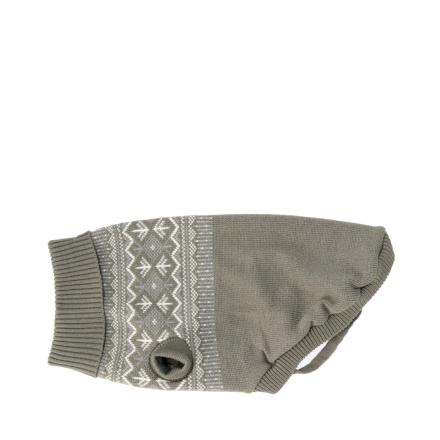 Iselin Knitted Dog Sweater Grey