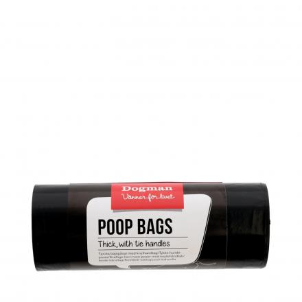 50-pack Poop Bags with Tie Handles - Black