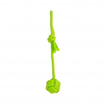 Ball With Rope Dog Toy - Green