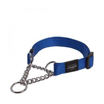 Rogz Half-Check Dog Collar - Blue