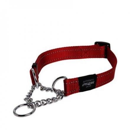 Rogz Half-Check Dog Collar - Red