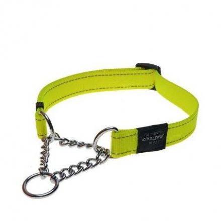 Rogz Half-Check Dog Collar - Yellow
