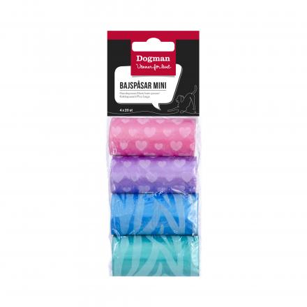 80-pack of Poop Bags for Dispenser - Multicolored