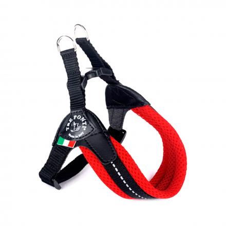 Tre Ponti Adjustable Harness With Buckle - Mesh / Red
