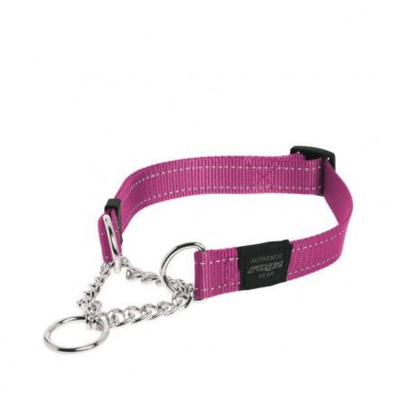 Rogz Half-Check Dog Collar - Pink