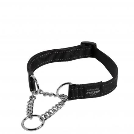 Rogz Half-Check Dog Collar - Black