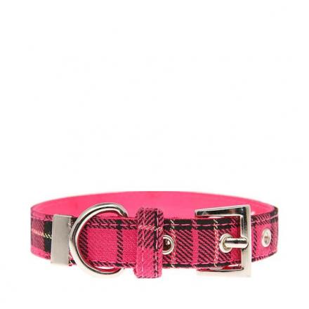 Urban Pup Collar - Pink Tartan