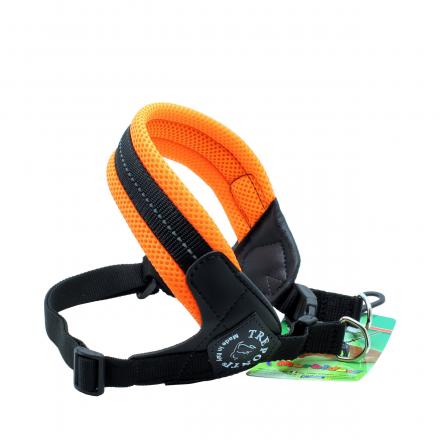 Tre Ponti Adjustable Harness With Buckle - Mesh / Neon Orange