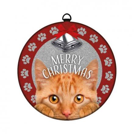 Christmas Decoration With Cat Motif Merry Christmas