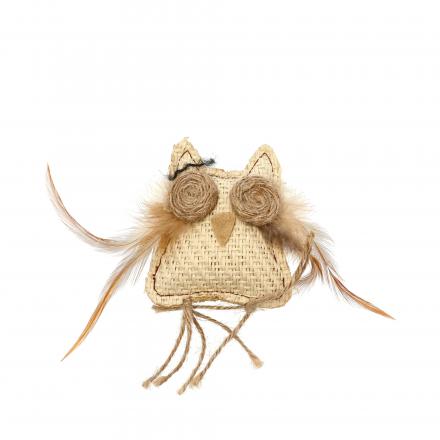 Natural Cat Toy Owl