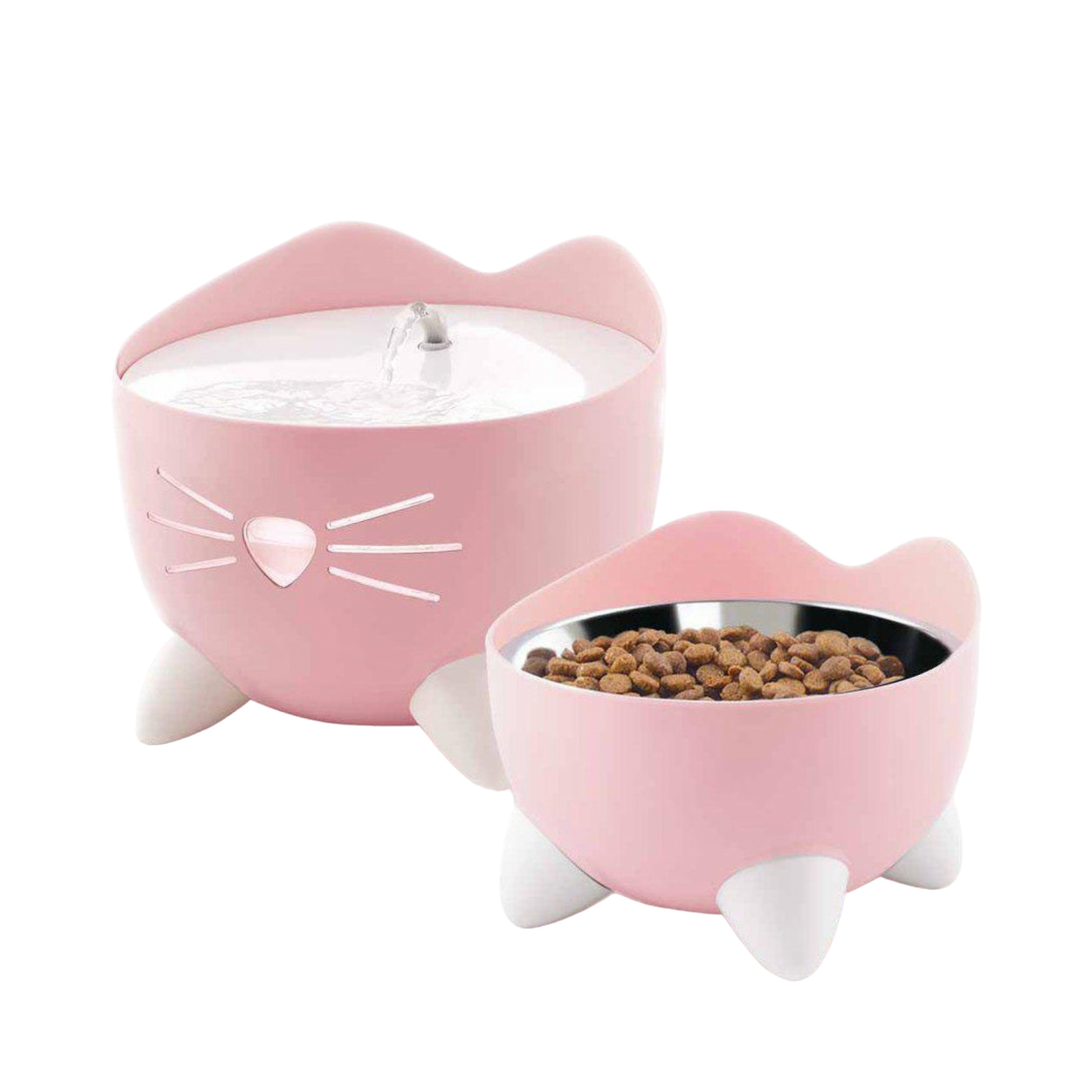 Buy Pixi Combo Kit Fountain Food Bowl Pink for your dog Tinybuddy