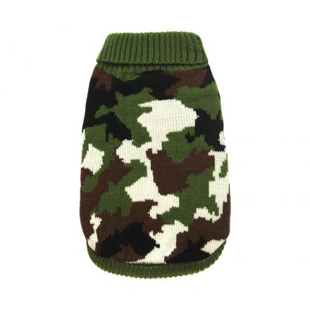 Knitted Dog Sweater - Camouflage