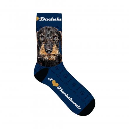 Socks with Dog Motif Dachshund