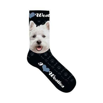 Socks with Dog Motif Westie